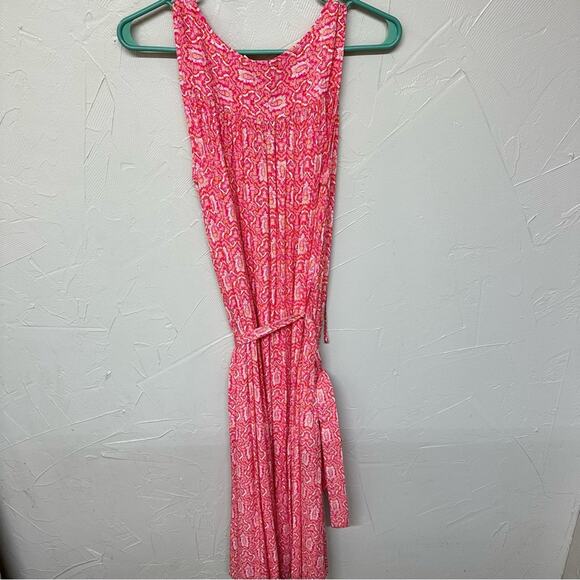 Gap Pink Summer Dress Floral Paisley Printed Midi Dress Size Medium - Picture 5 of 5